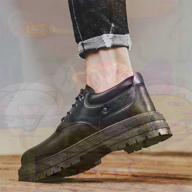 Streetwear Brand Canada - Sepatu Pria Tenis Pelatih Fashion Kulit