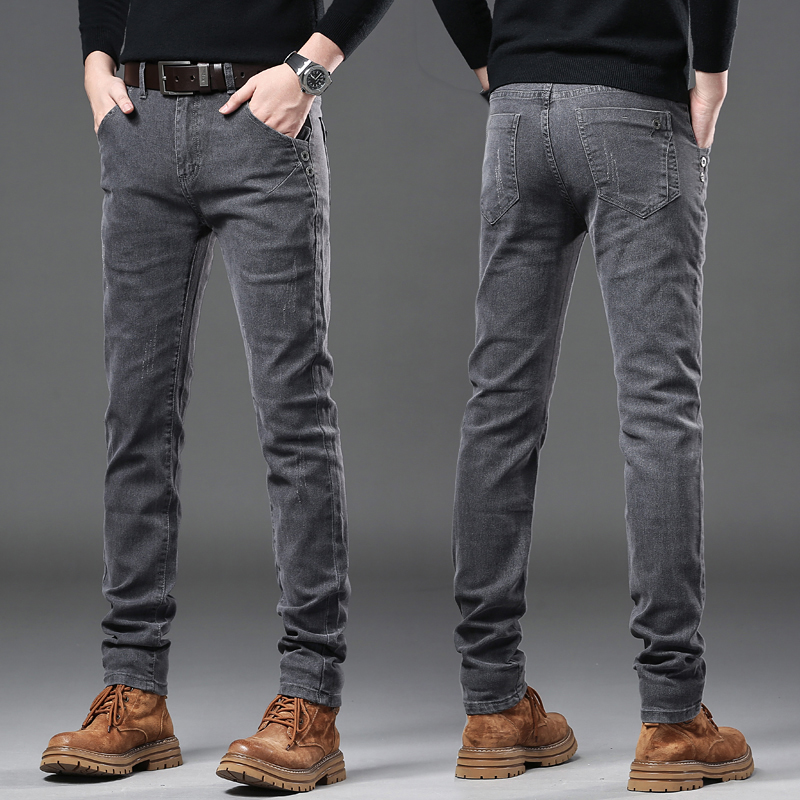 Streetwear Brand Denim - Celana jins pria Korea, celana jins