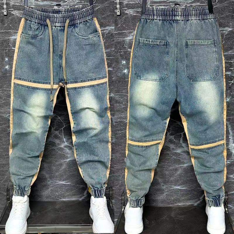 Celana Harem pria baru 2024 ji - Streetwear Brand Denim ulasan dan harga