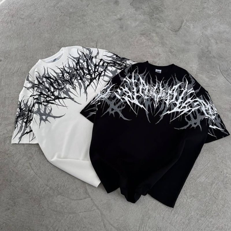 Kaos Oversize Unisex Merk Y2K  - Streetwear Brand Fonts ulasan dan harga