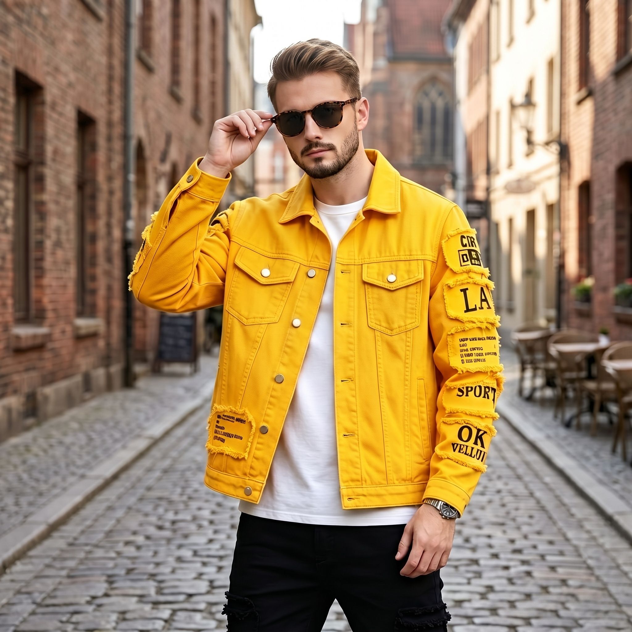 Jaket Denim Pria Eropa dan Ame - Streetwear Brand Denim ulasan dan harga